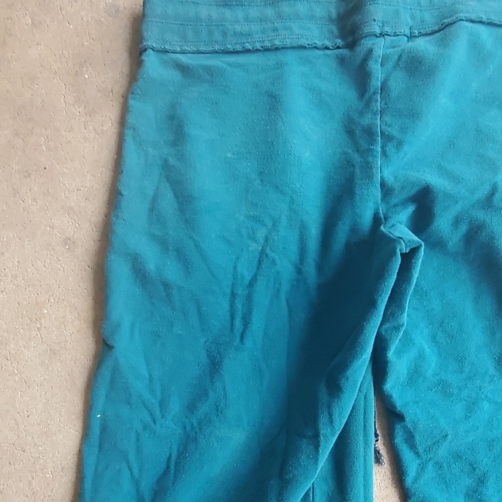 RELISTED OP teal drawstring wide leg capris - Picture 4 of 4